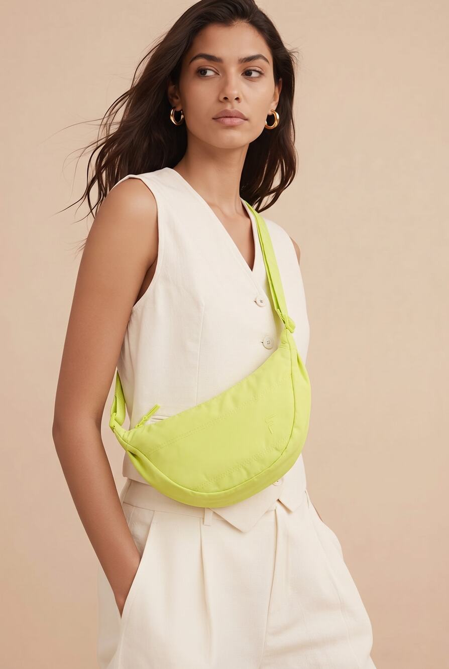 Pleat Crossbody Gymshark Gym Beach City Bag Vibrant Yellow New